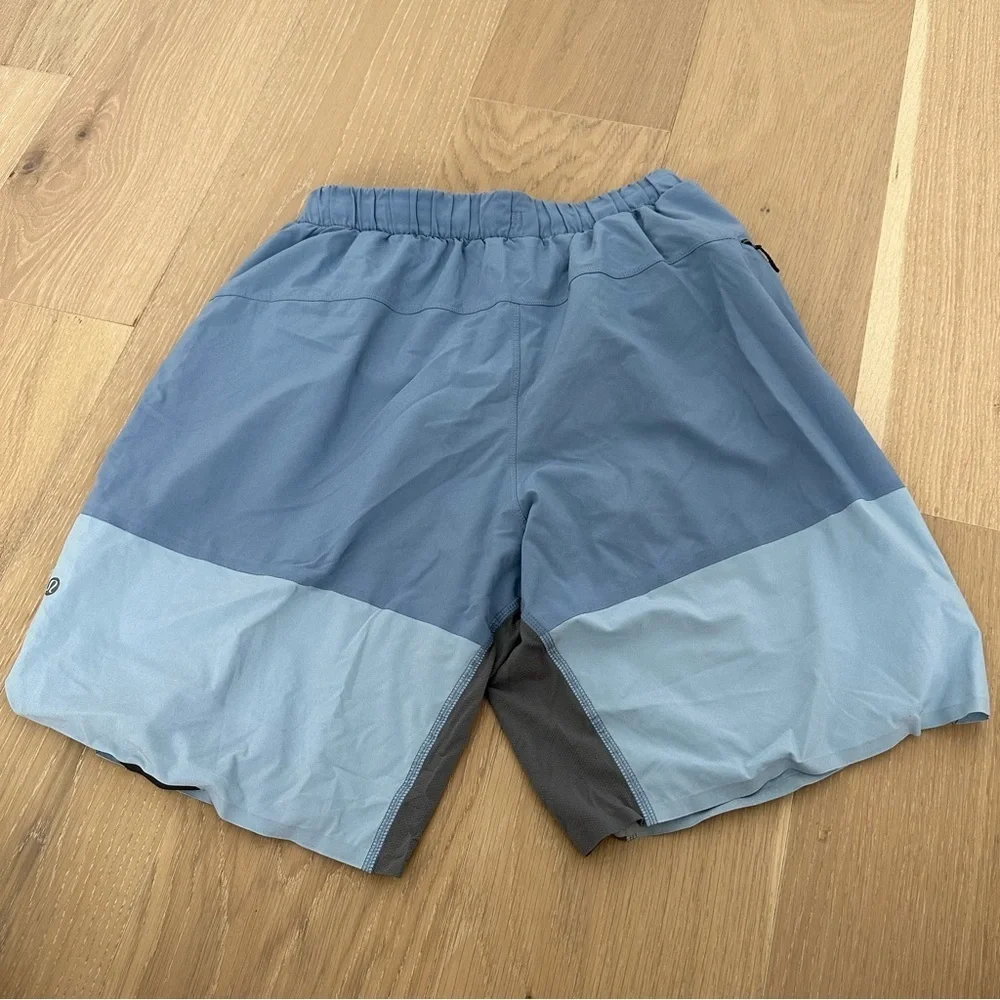 Lululemon Men's Blue Athletic Shorts Mesh Lined Train to Beach Swim Run Gym 7”